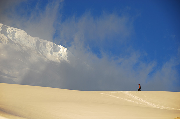 During acclimatization before climbing Huascaran, Peru