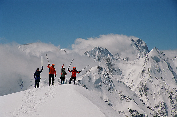 Climbing in the Caucasus Mountains