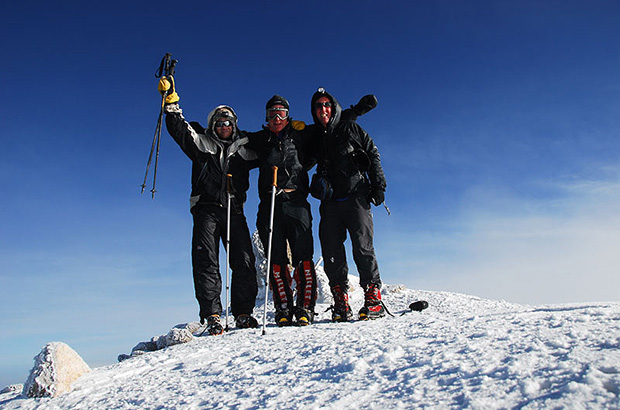 At the summit of Mount Elbrus