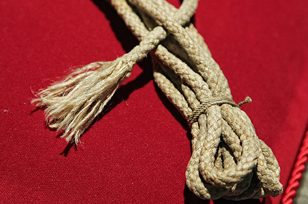 A piece of rope with which Whymper survived after most of his group fell