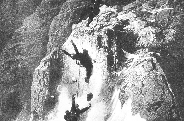 Fatal fall of Whymper's group on the descent from the Matterhorn